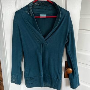 Smoking Lily teal sweatshirt